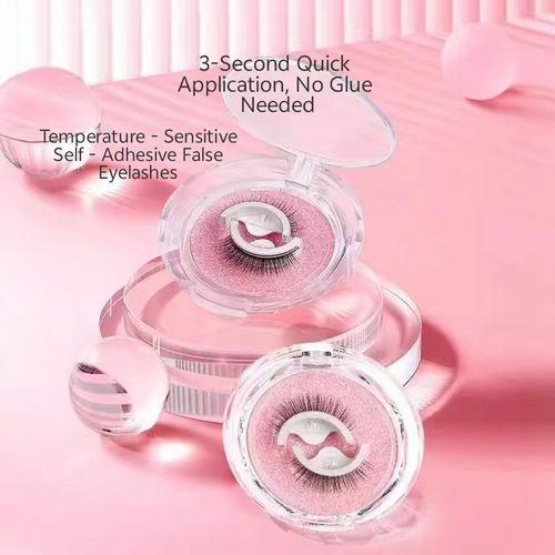Glue-free self-adhesive reusable full-strip false eyelashes, waterproof and natural-looking 3-second application makeup tool