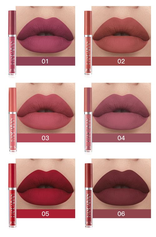 Matte Lip Gloss Set 6-piece - Long-lasting waterproof non-fading and non-staining