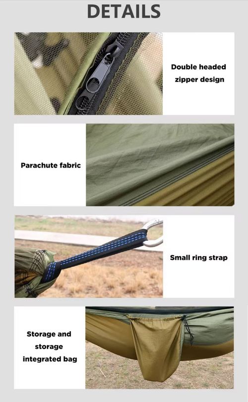 Outdoor mosquito-proof and anti-rollover hammock that can be converted into a tent