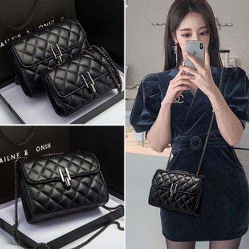 Luxury-Texture Women's New Arrival Quilted Pattern Crossbody Bag, Chain Bag, Chanel-Style Shoulder Bag, Small Square Bag