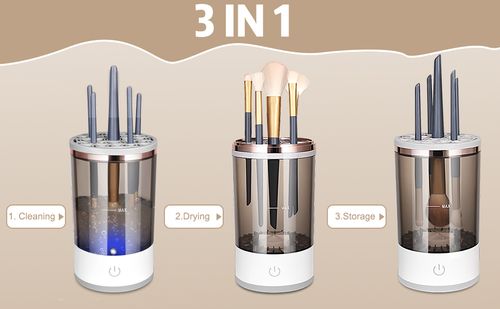 Automatic Electric Makeup Brush Cleaner with Charging Cable 3 IN1
