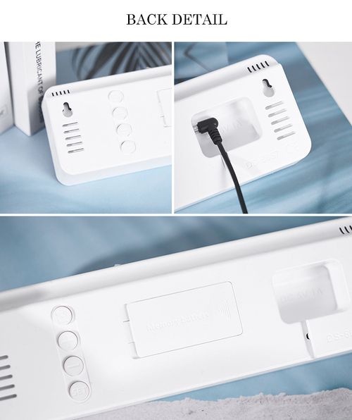 Multi-functional LED Digital Clock 2 Set Alarm Date Temperature Week Display USB-Powered Wall Clocks