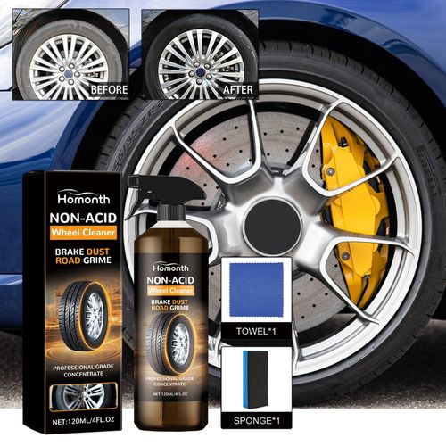 Tire and wheel hub renovation, cleaning, polishing and maintenance multi-functional cleaning agent