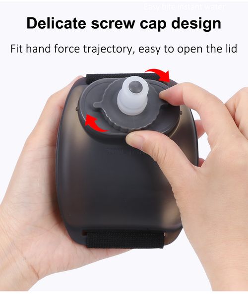 Wrist sports water bottle with large capacity