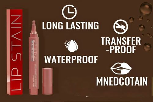 New liquid lip liner, lip stain, lip gloss in cool brown - long-lasting, non-transferable