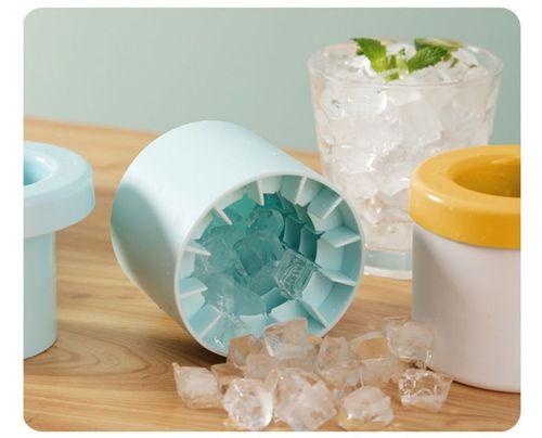 2-pack silicone ice bucket and cup mold with one-second demolding