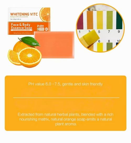 The Vitamin C soap can be used for face washing hair washing and body washing It is gentle and non-irritating with strong stain-removing power The large-capacity package makes it practical and durable.