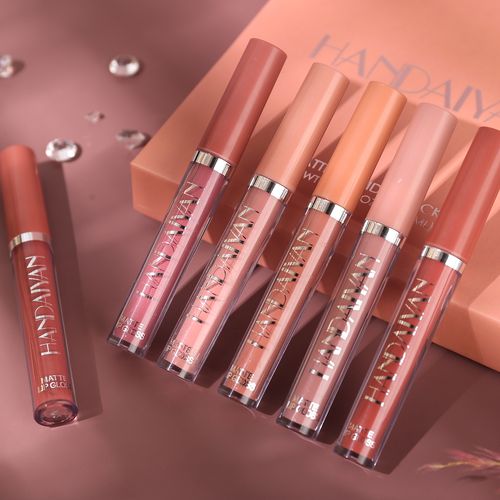 Matte Lip Gloss Set 6-piece - Long-lasting waterproof non-fading and non-staining