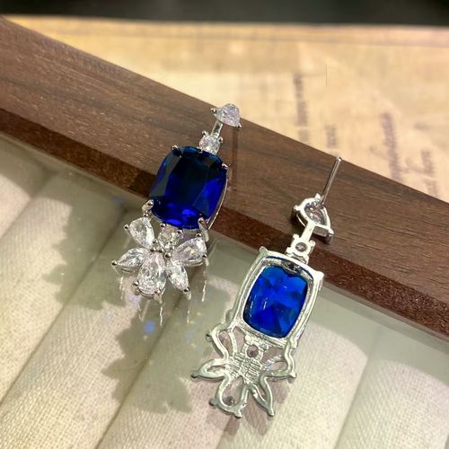 Sapphire earrings dazzling zircon drop earrings