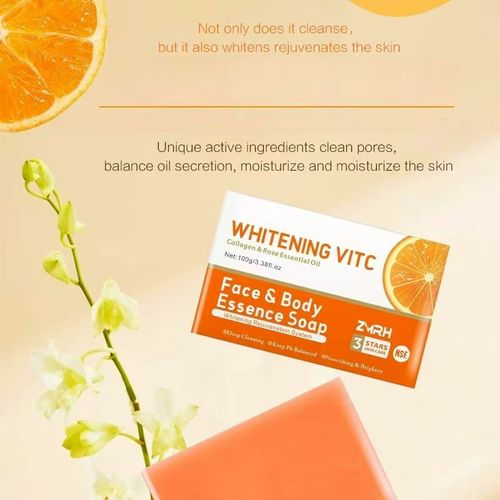The Vitamin C soap can be used for face washing hair washing and body washing It is gentle and non-irritating with strong stain-removing power The large-capacity package makes it practical and durable.
