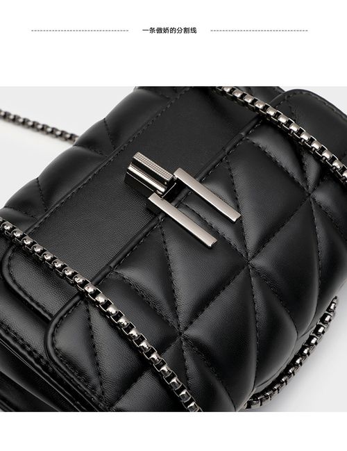 Luxury-Texture Women's New Arrival Quilted Pattern Crossbody Bag, Chain Bag, Chanel-Style Shoulder Bag, Small Square Bag