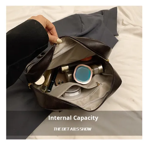 New Women's Retro Large Capacity Boston Pillow Bag Fashion Underarm and Shoulder Bag Spring Summer Portable Commuter