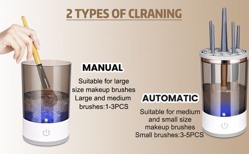 Automatic Electric Makeup Brush Cleaner with Charging Cable 3 IN1