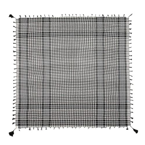 New style fashionable comfortable and breathable checkered national style tassel hijab shawl scarf square scarf