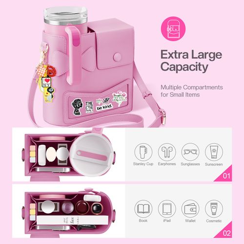 Outdoor portable strap water bottle bag can hold other items with large capacity