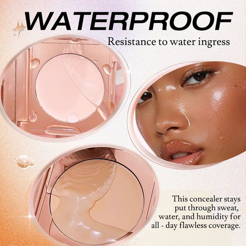 Under-Eye Concealer Covers Dark Circles & Eye Bags Naturally Hides Skin Imperfections Water-Proof & Sweat-Proof