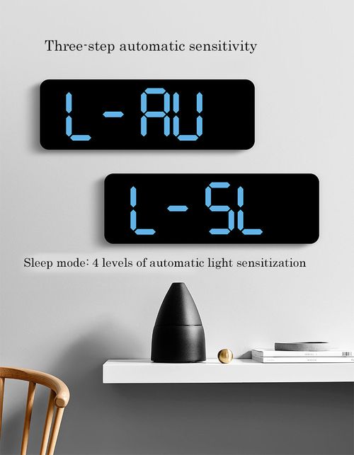 Multi-functional LED Digital Clock 2 Set Alarm Date Temperature Week Display USB-Powered Wall Clocks