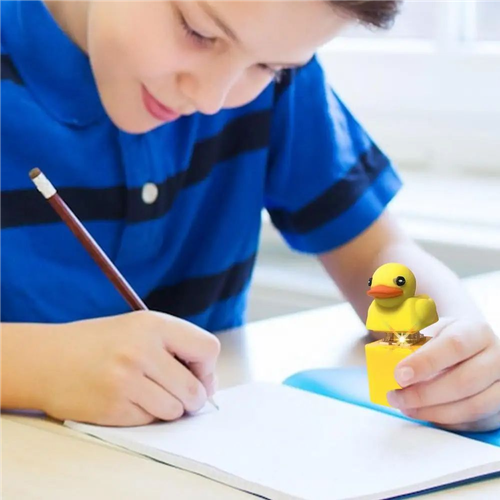 New style little yellow duck decompression button game electronic same-style sounding keychain, press-to-sound pendant toy