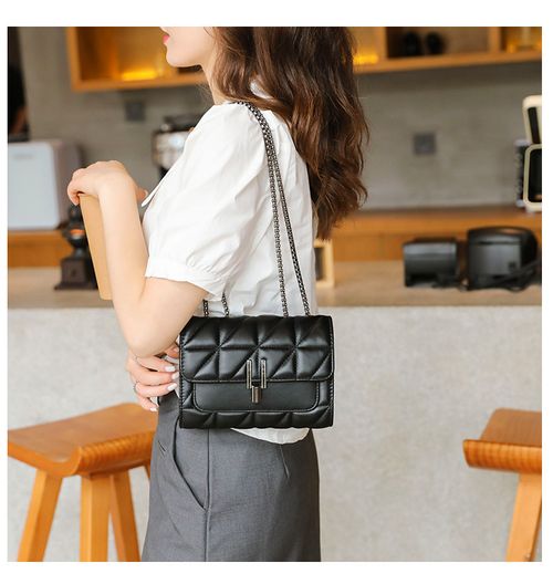 Luxury-Texture Women's New Arrival Quilted Pattern Crossbody Bag, Chain Bag, Chanel-Style Shoulder Bag, Small Square Bag
