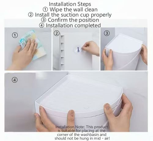 Multi - purpose Rotating Corner Storage Rack For Kitchen & Bathroom Ideal for Spices Seasonings Shower Gel Soap Cosmetics Countertop or Wall - Mounted Triangular Organizer