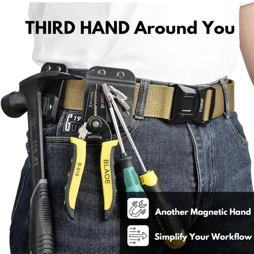 Strong Clip-On Belt Magnet Holster for Screws Nails Hammer Wrench Magnetic Tool Holder Hook Tool Holsters Tape Measure Holder