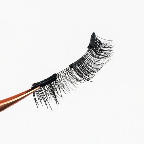 High-quality soft long magnetic strip reusable eyelash band with tweezers, natural half false eyelashes, makeup and beauty products
