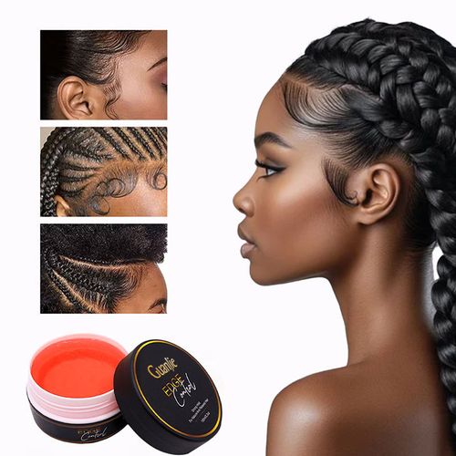 Hair Gel Strong Hold Thick Edges Styling Gel Non-Greasy No White Cast Long Lasting Supports Hair Growth Natural Formula