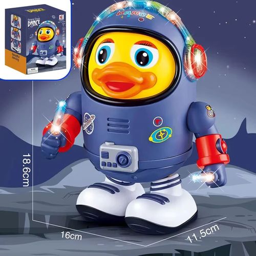 Dancing Space Duck: A Dynamic Musical Light-Up Electric Toy That Walks and Wiggles Left and Right, Suitable for Both Adults and Children