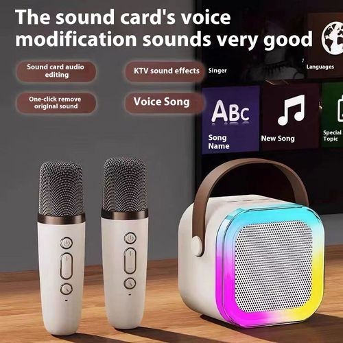 K-song handheld microphone, portable KTV, outdoor speaker with stereo sound