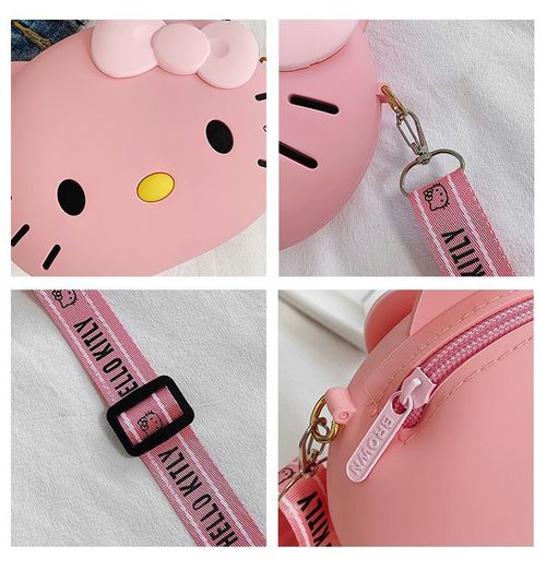 Cute and charming new silicone Hello Kitty crossbody phone coin purse