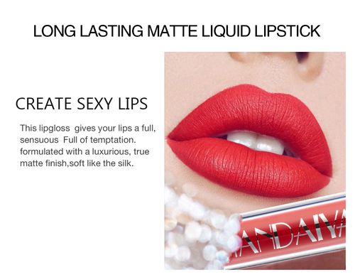 Matte Lip Gloss Set 6-piece - Long-lasting waterproof non-fading and non-staining