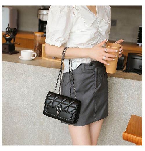 Luxury-Texture Women's New Arrival Quilted Pattern Crossbody Bag, Chain Bag, Chanel-Style Shoulder Bag, Small Square Bag