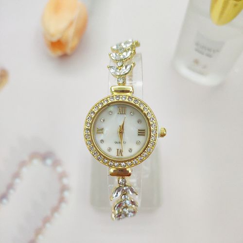 Popular diamond-studded mermaid women's watch, freely adjustable pull-out rhinestone fishtail bracelet watch