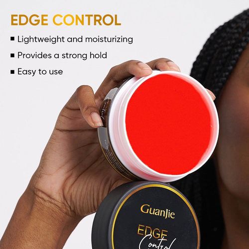 Hair Gel Strong Hold Thick Edges Styling Gel Non-Greasy No White Cast Long Lasting Supports Hair Growth Natural Formula