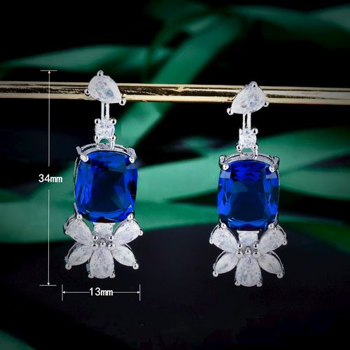 Sapphire earrings dazzling zircon drop earrings