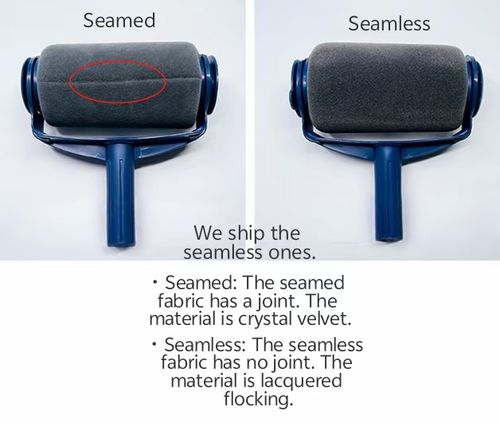 New Style Seamless Sponge Product: Lacquered Flocked Roller Brush 6-in-1 Multifunctional Paint Brush Set