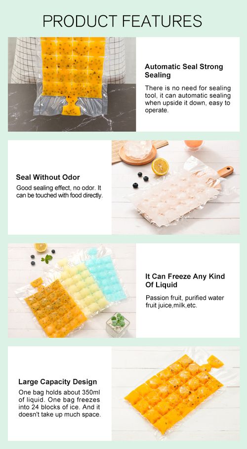 Food-grade Disposable Ice-making Bag  Auto-sealing Thickened Ice Cube Tray Bag & Mold