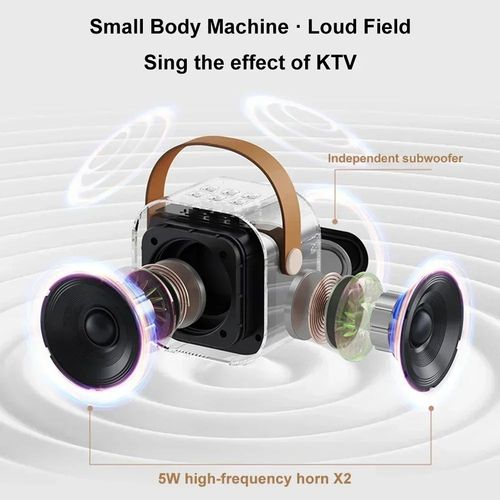 K-song handheld microphone, portable KTV, outdoor speaker with stereo sound