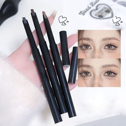 New Design 3d 2 in 1 Double Headed Private Label Custom Waterproof Eyebrow Pencil with Brush