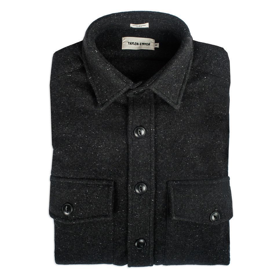 Vcewc Maritime Shirt Jacket in Charcoal Donegal Wool