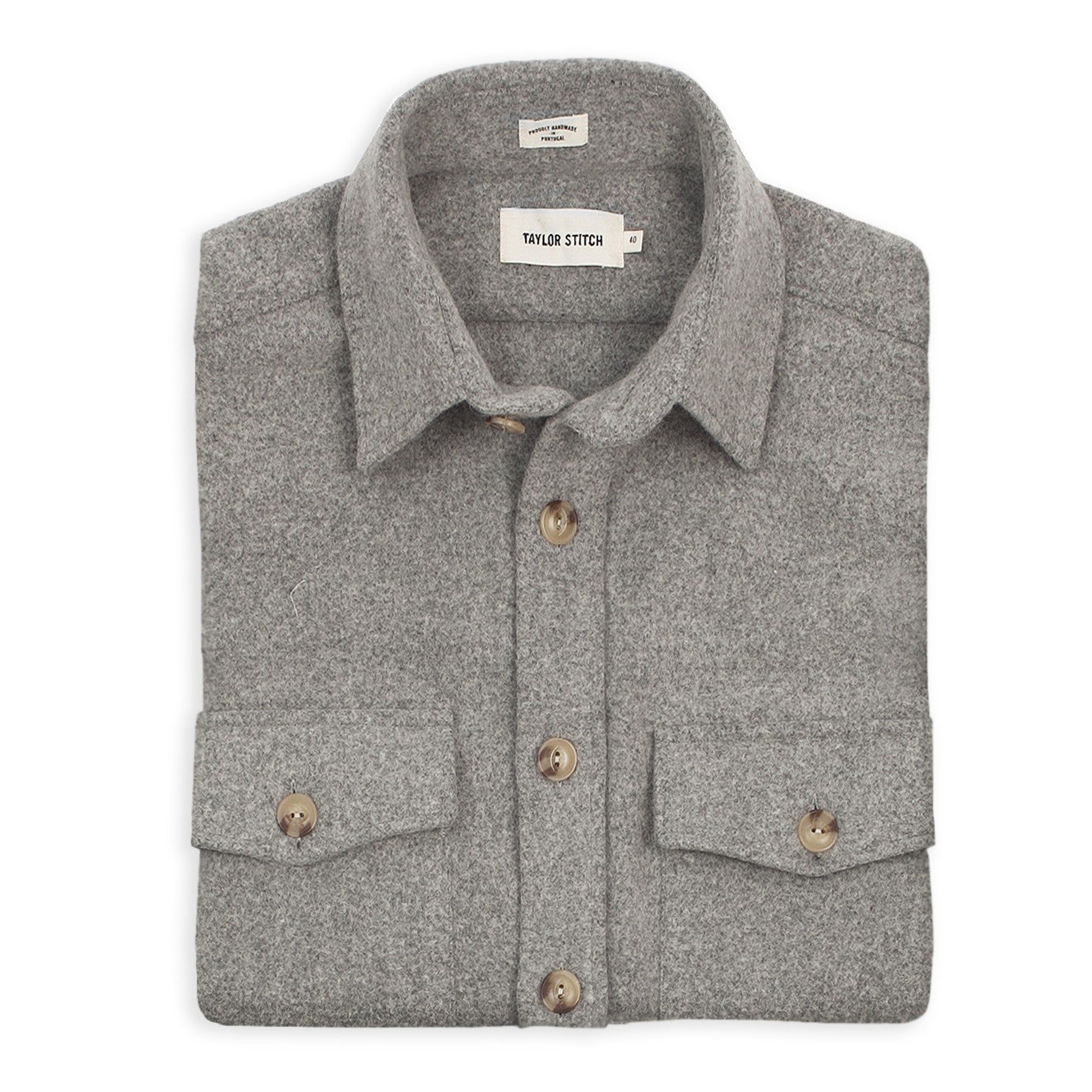 Vcewc Maritime Shirt Jacket in Ash Melton Wool