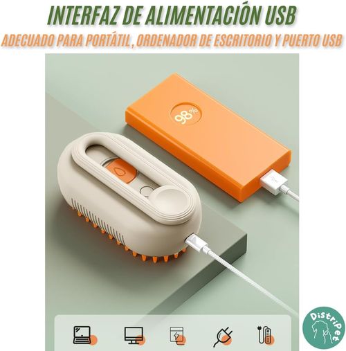 Cat Steam Brush, 3 in 1 Dog Brush, Cleaning, Massaging and Brushing, Self-Cleaning and Electric Grooming Comb for Long or Short Hair Pets