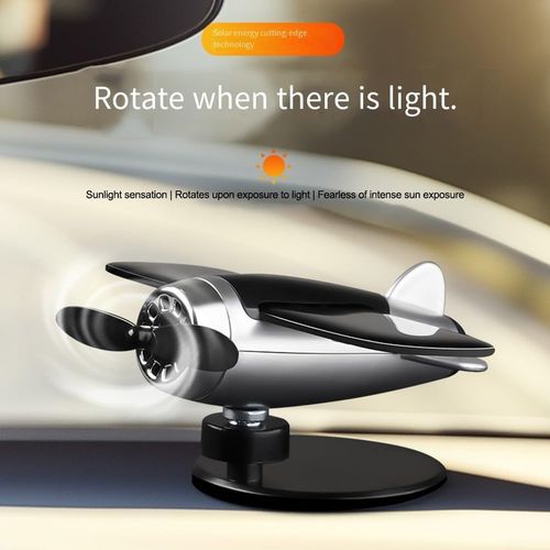 ✈️ Solar-Powered Rotating Airplane Car Ornament | Auto Dashboard Decor for Kenya