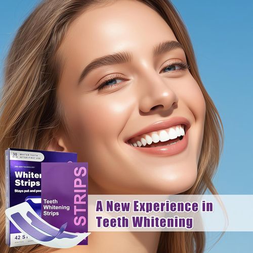 🦷42 Strips Professional Dry Whitening Strips, 30-Minute Bright White Smile🔥