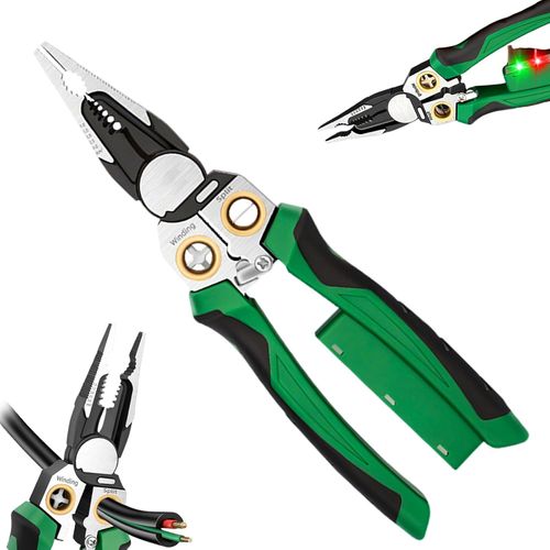 🛠️8-in-1 Multifunctional Electrician Pliers Wire Stripper & Cable Cutter