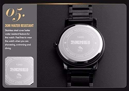 🌊 Daily Waterproof Steel Band Wrist Watch for Men