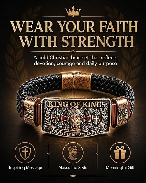 🛡️ King of Kings Faith Bracelet for Men.