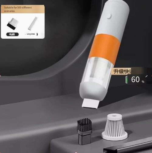 Cordless Handheld Vacuum Cleaner, 5500Pa 65W Powerful Suction, Mini Vacuum with Attachments, Rechargeable 2500mAH Li-ion Battery, for Home, Office and Car