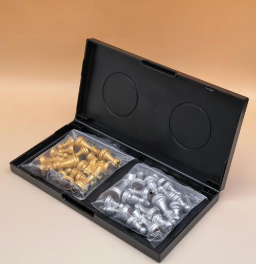🎁 Gold Silver Magnetic Chess Foldable Board Perfect Gift For All Ages