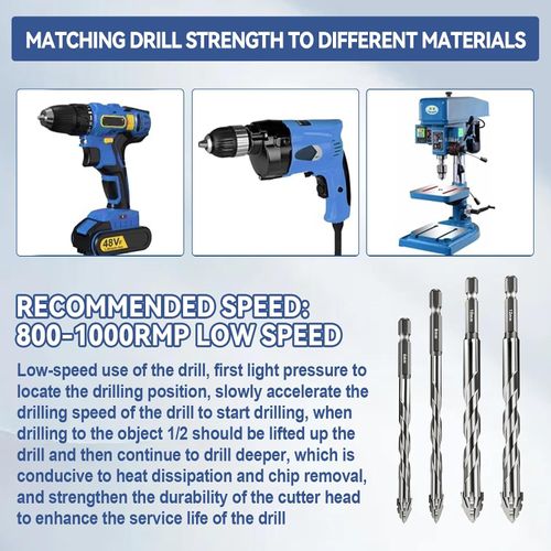 ✨ 6‑Piece Serrated Eccentric Drill Kit Multi‑Size 4‑12mm